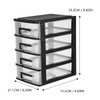 HEALLILY Desktop Storage Drawers Stackable Plastic Drawer Unit Plastic Storage