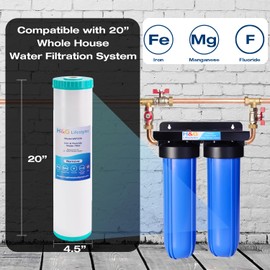 H&G Lifestyles 4.5 x 20 Iron Fluoride Water Filter Cartridge, Reduce Iron Manganese Fluoride,Compatible with ECP20-20BB, AP810-2, SPC-45-2020, R30-20BB, HDC3001,