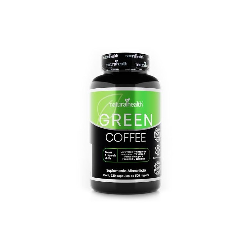 Natural Health Green Coffee Frasco 120 Cápsulas 500mg Ingredientes Naturales