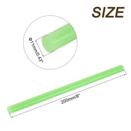 QUARKZMAN 16 Stück Heißklebestifte 11mm x 200mm Mini Heißklebesticks Heißklebepistole Heißkleber Klebestifte Glue Kleberstoff für Repartur Bastel Dekoratiion DIY Handwerk Glitzerfrucht Grün
