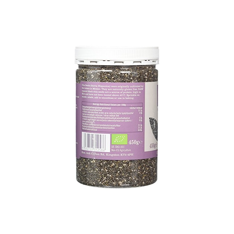 Raw Health Black Chia Seeds - Organic 450g