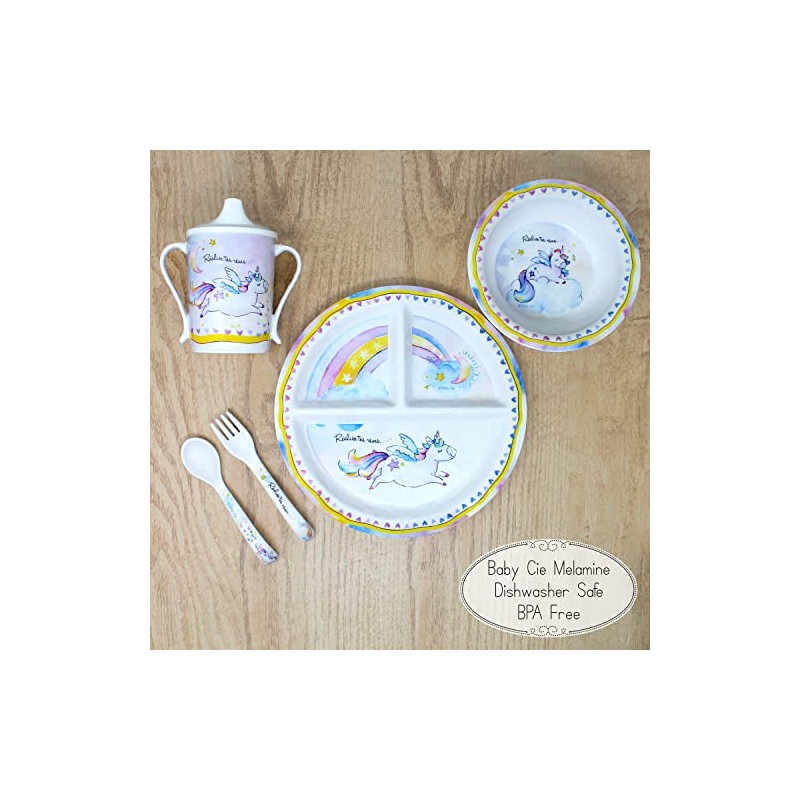 Baby Cie Kids and Baby Melamine Place Setting Sippy Cup,