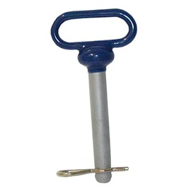 Buyers Products 66101 Steel Hitch Pin, 1/2 X 4 Inch Useable Length, Blue Poly-Coated Handle, Zinc-Plated Cotter Pin Included, Durable Truck and Trailer Equipment