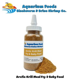 Aquatic Foods Inc. Arctic Krill Meal/Powder for Tropical Fish Fry and Babies, Nano & Micro Fish, Corals and Anemones…2.5oz Squeeze Bottle