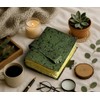 Vintage Journal Beautiful Garden Flower Embossed Leather-Antique Handmade Deckle Edge
