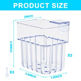 Fish Tank Plant Holder, 3PCS with Hooks Hanging Aquarium Planter Cups for Aquaponic Plant Cultivation and Water Feature Decoration