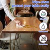 140×180cm Transparent Dining Table Cover, Clear Table Protector, Oil and