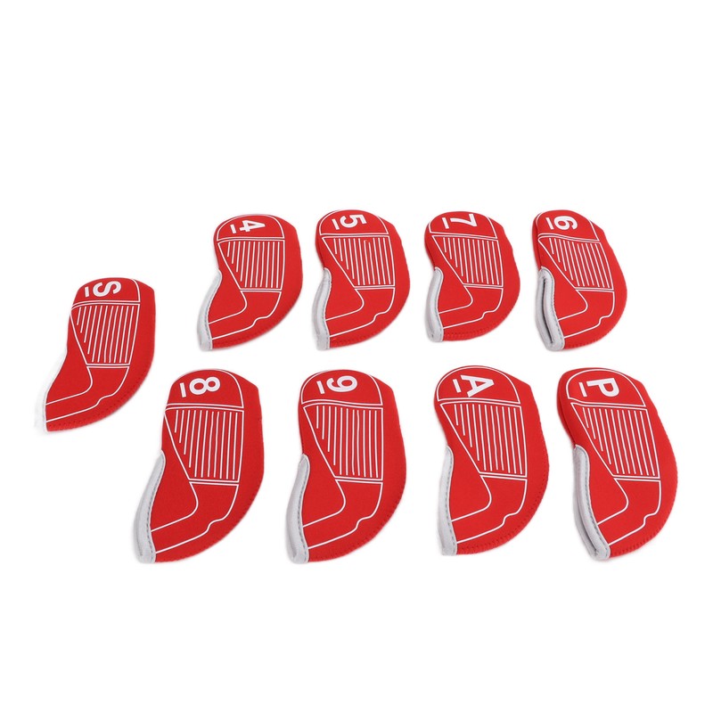 9pcs/set Golf Iron Head Covers Set Waterproof Golf Club Head