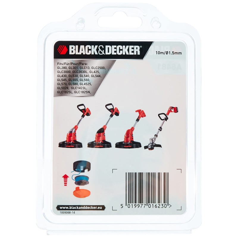 BLACK+DECKER Spool and Line 10 m for Reflex Strimmer Nylon