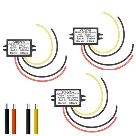 YRDZXG (3 pcs) 5V Buck Converter 12 V/24 V to 5 V 5A 25W DC Regulator to 5 V DC Step-Down Converter Waterproof Module for Golf Carts, Cars, and Trucks LED Power Adapter