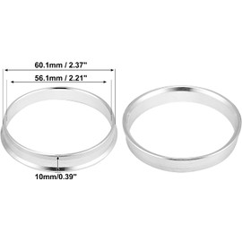MACHSWON 4pcs OD 60.1mm to ID 56.1mm Aluminum Alloy Car Hub Centric Rings Wheel Bore Center Spacer