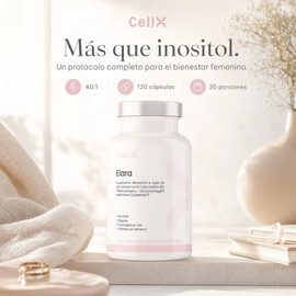 CellX Elara Myo-Inositol 2000 mg + D-Chiro 50 mg (40:1) + Quatrefolic® + DHB + Magnesio | Cápsulas Veganas | 120 Cápsulas | 30 Porciones