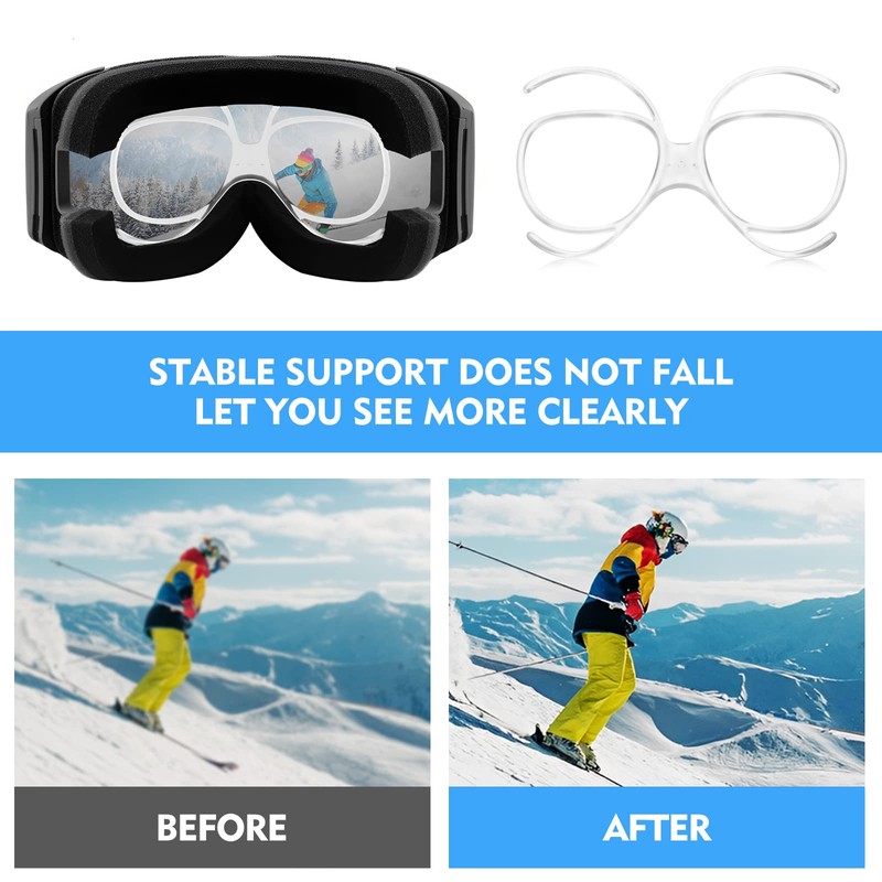 Ski Goggles Rx Inner Frame, 2 Pack Universal Size Adaptor