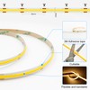 AXMOTUT COB LED Strip Lights with RF Remote, 24V 32.8ft