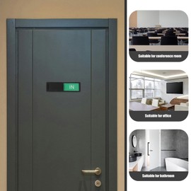 VILLCASE In or Out Sign, Vacant Occupied Sign Slider Door Indicator Sign Do Not Disturb Welcome Sign Open Closed Sign for Home Office Business Sign