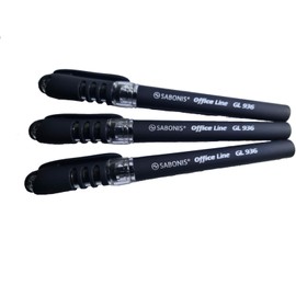 Gel Roller Sabonis Gl936 Cuerpo Antideslizante 0.5mm Caja con 12 Piezas (Negro)