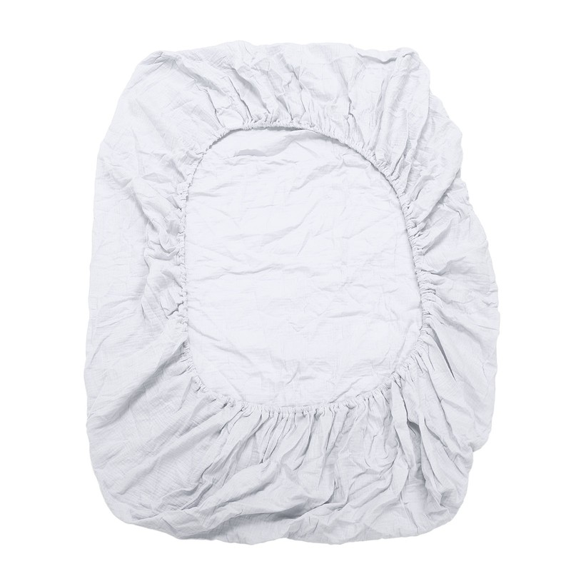 Fitted Crib Sheet Full Cotton Crinkle Fabric Soft Breathable Comfortable