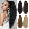 Luxiremi Curly Ponytail Hairpiece Clip Extension with Drawstring Long 55