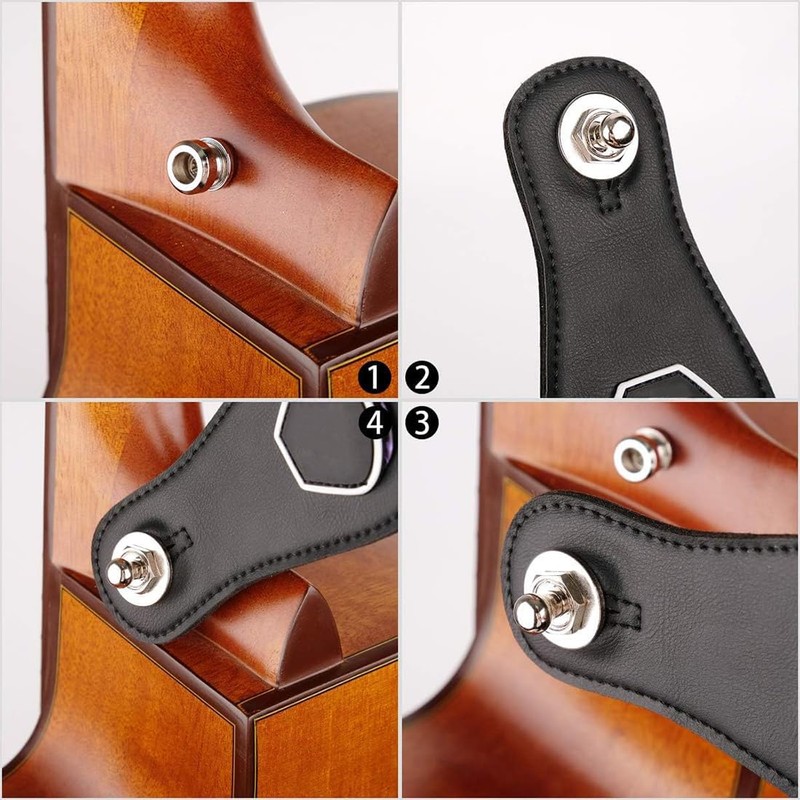 Guitar Strap Buttons, Pack of 2 Guitar Strap Locks, Guitar