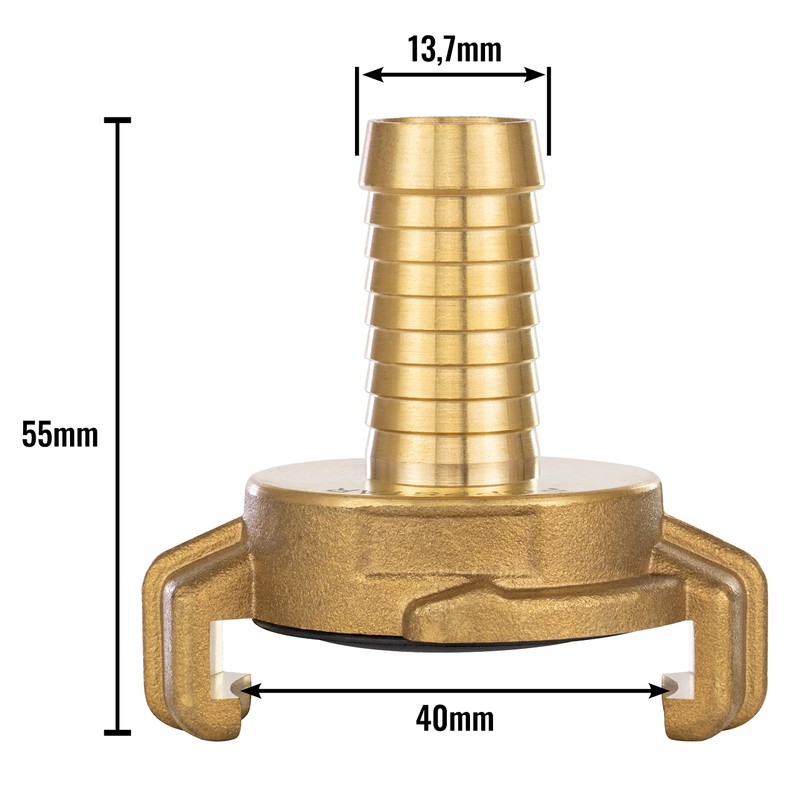 Poppstar Brass Quick Coupling 1/2 Inch Nozzle (System Geka Coupling