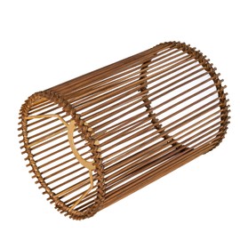 Tall Lampshade, Rattan Drum Lampshade for Table Lamps Floor Lamp,boho Lamp Shade, Easy Assembly Replacement Lampshade,5.9" Top X 5.9" Bottom X 7.88" High