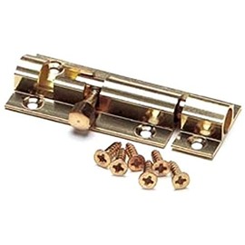 Merriway® BH00760 (3 Pcs) Straight Surface Slide Door Bolt, 38 mm (1.1/2 inch) Brass - Pack of 3 Pieces