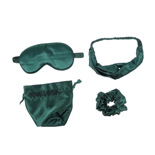 Outanaya 1set Ponytail Holder Sleep Eye Mask Hair Scrunchy Silky