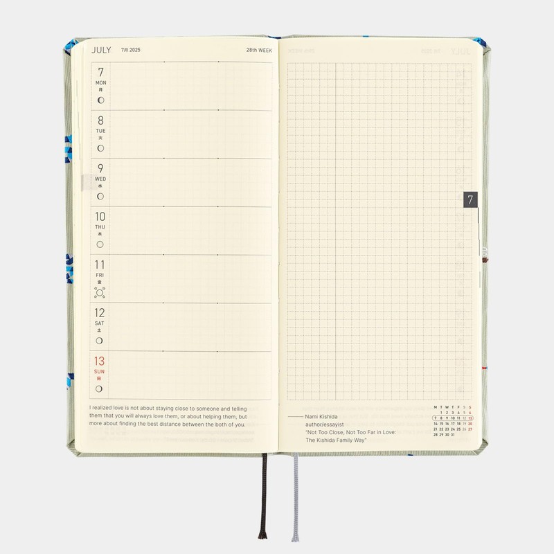 Hobonichi Techo 2025 Weeks MEGA [English/Tall and Slim Size/January Start/Planner]