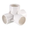 sourcing map 4 Way Elbow PVC Pipe Fitting Furniture Grade
