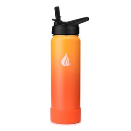 HYDRO CELL Silicone Bottom Boot - Protective Cover for 64oz, 40oz, 32oz, 24oz, 18oz, 14oz Stainless Steel Water Bottles, Anti-Slip Insulated Bottle Protector Accessories (Orange 24/14oz)