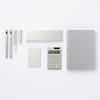 Muji Aluminum Pencil Case, Flat Type, Approx. 2.4 x 6.9