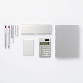 Muji Aluminum Pencil Case, Flat Type, Approx. 2.4 x 6.9 x 0.6 inches (60 x 175 x 15 mm)