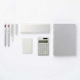 Muji Aluminum Pencil Case, Flat Type, Approx. 2.4 x 6.9 x 0.6 inches (60 x 175 x 15 mm)