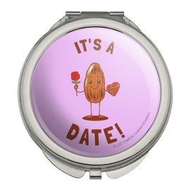 It's a Date Love Rose Candy Funny Humor Compact Travel Purse Handbag Makeup Mirror