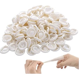 150pcs Latex Finger Protectors - Waterproof Finger Protector - Finger Cots - Finger Tip Covers - Keep Dressing Dry and Clean - Disposable - Ideal for Protecting Fingertips