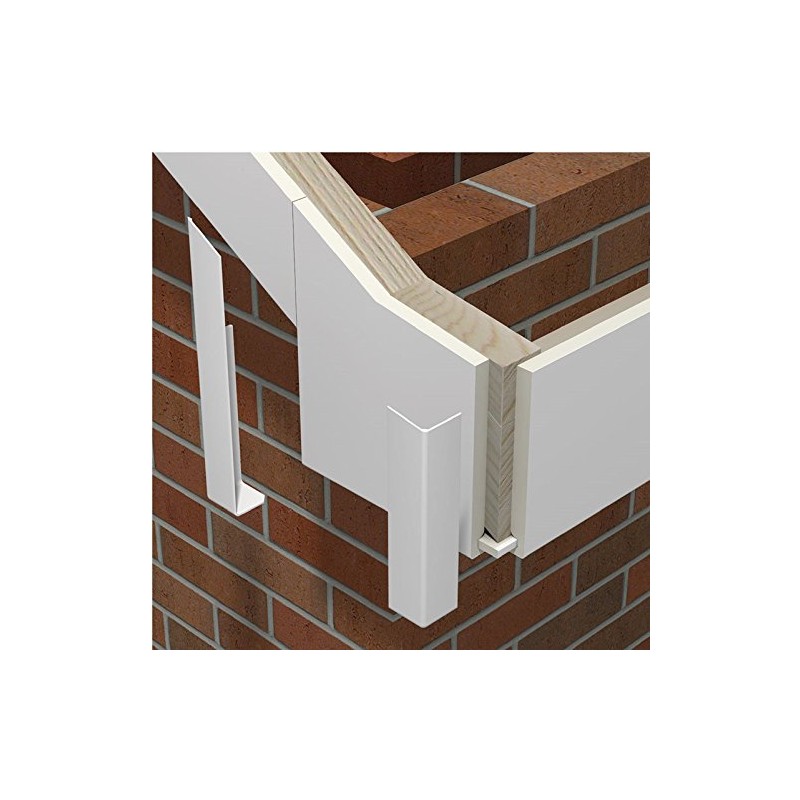 UPVC Plastic Fascia Board Straight Butt Joint White 300mm Square