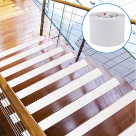 BOMEI PACK Anti Slip Traction Tape,4 Inch x 33 Ft,Heavy Duty Non Slip Tape,Grip Tape for Stairs, Tread Step, Indoor & Outdoor Use,Waterproof Stairs Non Skid Treads (White)