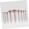 TOVINANNA 9pcs Electroplating Makeup Brush Nylon Bristles for Blush and