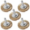 Brass-Coated Wire Brush Set – Wheel, Cup & End Brushes