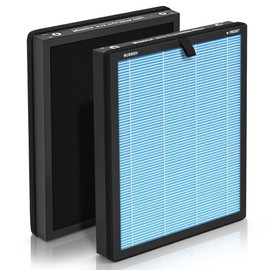 2-Pack MJ005H Replacement Filter Compatible with POMORON Air Purifier Filter Replacement ‎MJ005H-RF for POMORON Air Purifier MJ005H with 4-Stage Filtration H13 True HEPA and Activated Carbon Layer