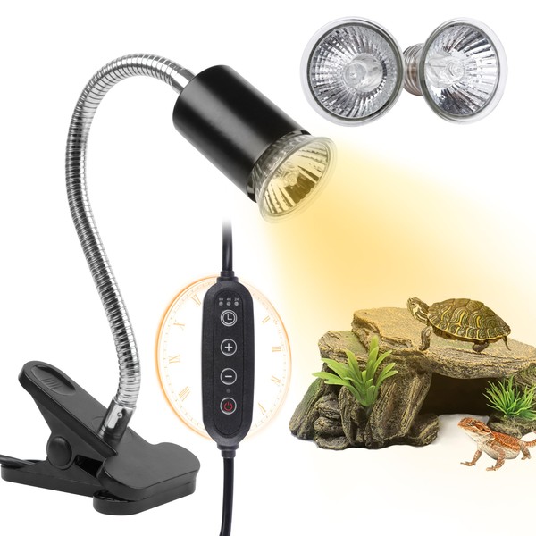 REPTI HOME Turtle Basking Light (Cycle Timer), Tortoise Lamp UVA