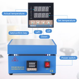 Soiiw 110V 850W Soldering Hot Plate LED Microcomputer Electric Preheat Soldering Station Welder Hot Plate Rework Heater Lab 200X200mm Plate