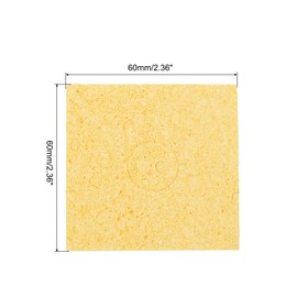 MECCANIXITY 35PCS Soldering Sponge 60 x 60mm Square with Holes Deep Cleaning Pad Welding Tip Iron Replacement for Cleaning Soldering Iron 1mm Natural Thickness 6mm Water Absorption Thickness