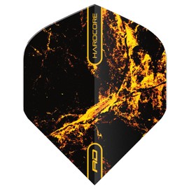 RED DRAGON Hardcore Radical Golden Strike Dart Flights - 4 Sets Per Pack (12 Dart Flights in Total)