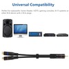 CableStop Pro 20cm RCA Phono Y Splitter Cable 1 Male