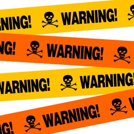 Prebafo 2 Pack Halloween Caution Tape Decoration 3 Inch x 39.4 Feet Scary Warning Tape for Indoor Outdoor Crime Scene Party Haunted House Decorations