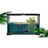 Green Artificial Plant Fake Leaves Aquarium Fish Tank Reptile Terrarium