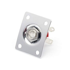 Metallor Output Input Jack Plate Socket for Tele SG Style Electric Guitar Parts Replacement Chrome.