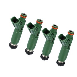 INFINAUTO Fuel Injector, for Toyota Matrix Base, XR 1.8L 2003-2008 for Toyota Corolla CE, LE, S 1.8L 2000-2004 No.23209-22040/23209-0D040 Metal Green, 4pcs