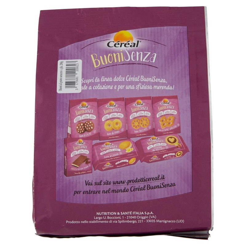 Céréal Buonisenza al Grano Saraceno, Biscotti senza Glutine, Biscotti senza